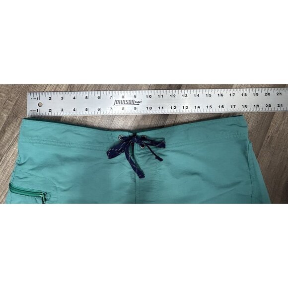 PATAGONIA Board Shorts Mens 35 WAVEFARER 10” Inseam Green Blue Swim Beach Trunks - Picture 8 of 8